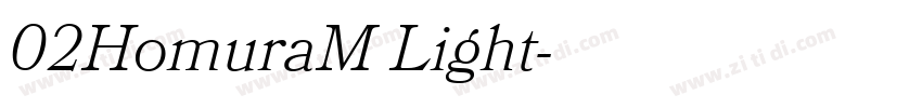 02HomuraM Light字体转换